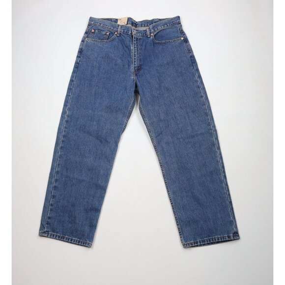 Deadstock Vintage Y2K Levis 550 Mens 38x30 Relaxed Fit Tapered Leg Denim Jeans